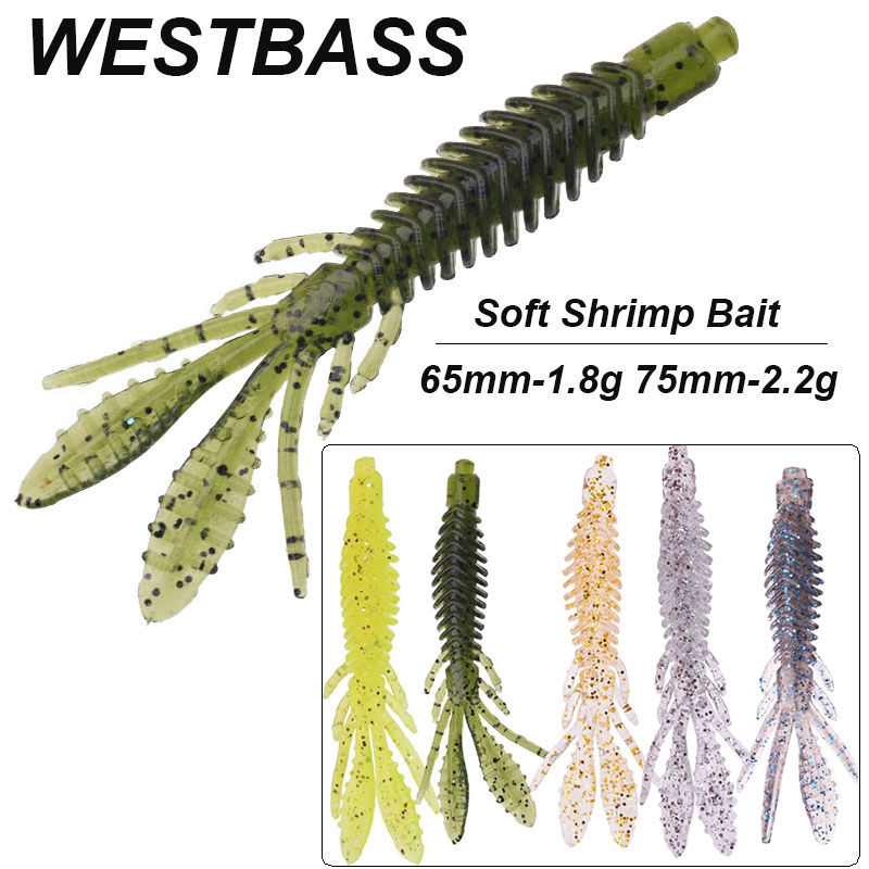 Fishing Lure Swimbait - WESTBASS 5PCS Soft Larva Baits 1.8g-2.2g