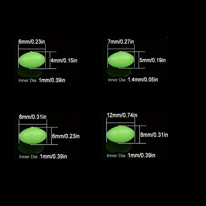 100pcs/lot Oval Night Luminous - Fishing Lure Topwater recension och pris