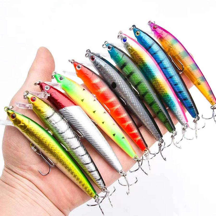 10PCS Jerkbait Minnow Swimbait - Fishing Lure Crankbait recension och pris