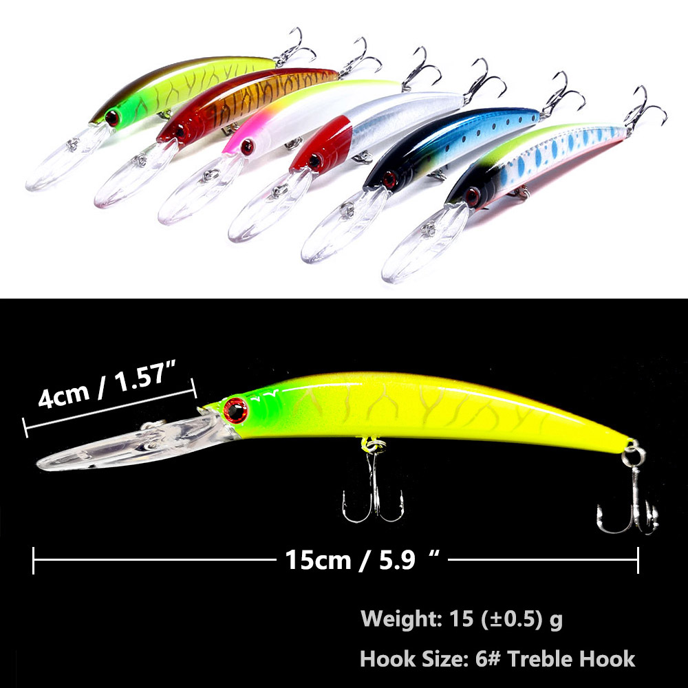 1PCS 15cm 15g  Deep Diving Jer - Fishing Lure Crankbait recension och pris