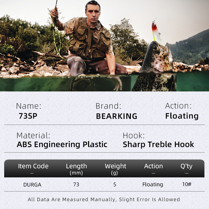 BEARKING New model 73mm 5g pro - Fishing Lure Crankbait recension och pris