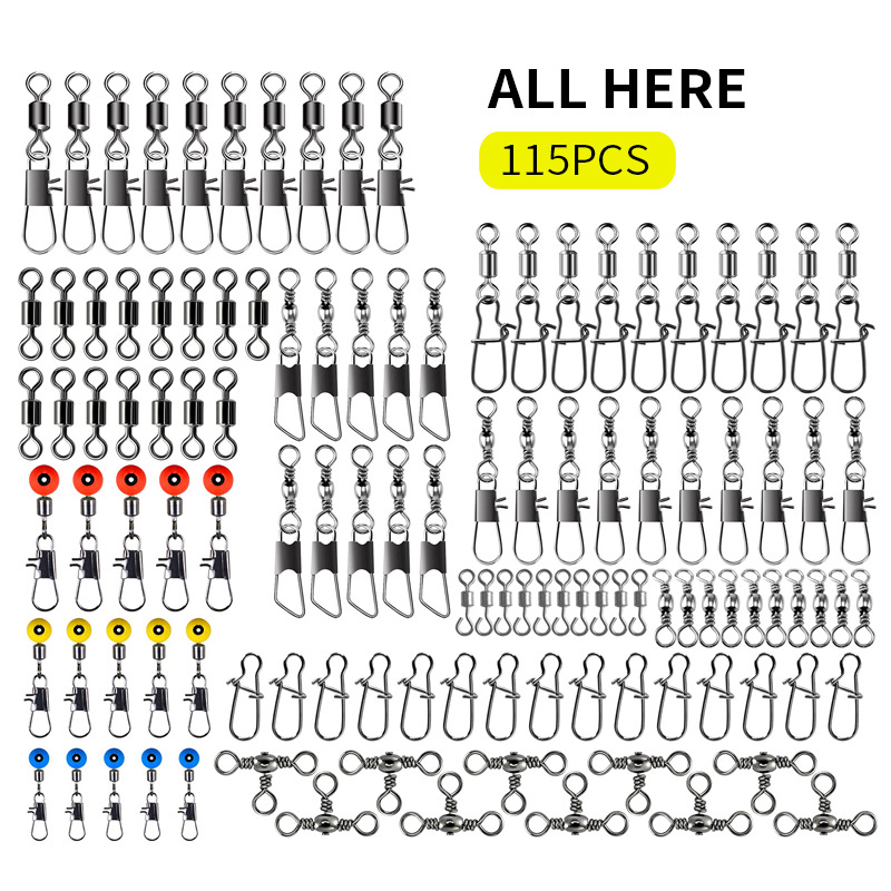 115pcs Fishing Swivel Connecto - Fishing Lure Kit recension och pris
