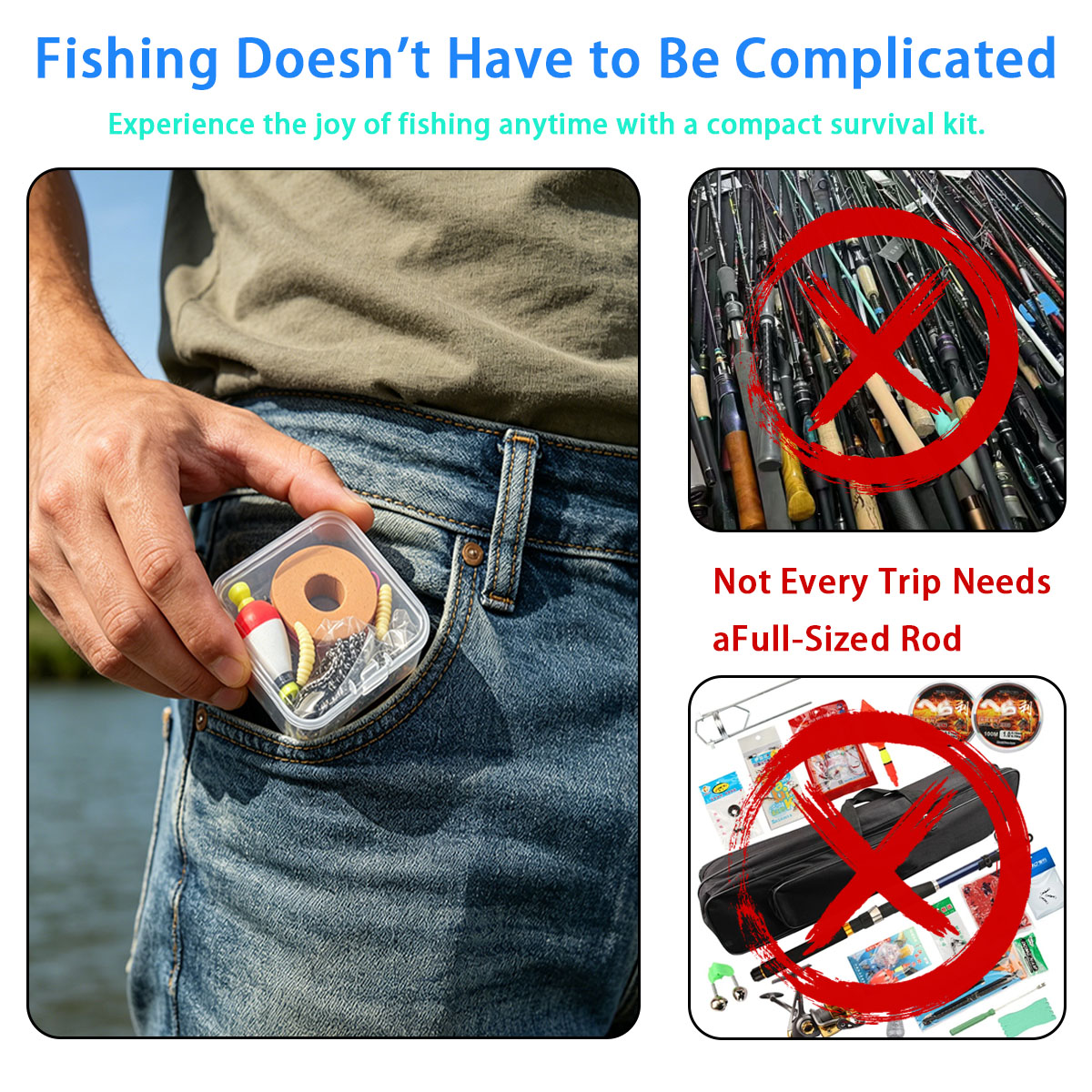 Portable Emergency Fishing Gea - Fishing Lure Kit recension och pris