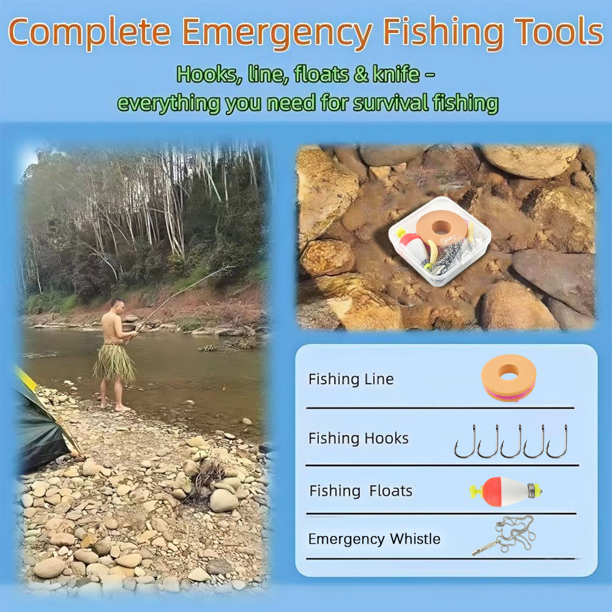Portable Emergency Fishing Gea - Fishing Lure Kit recension och pris