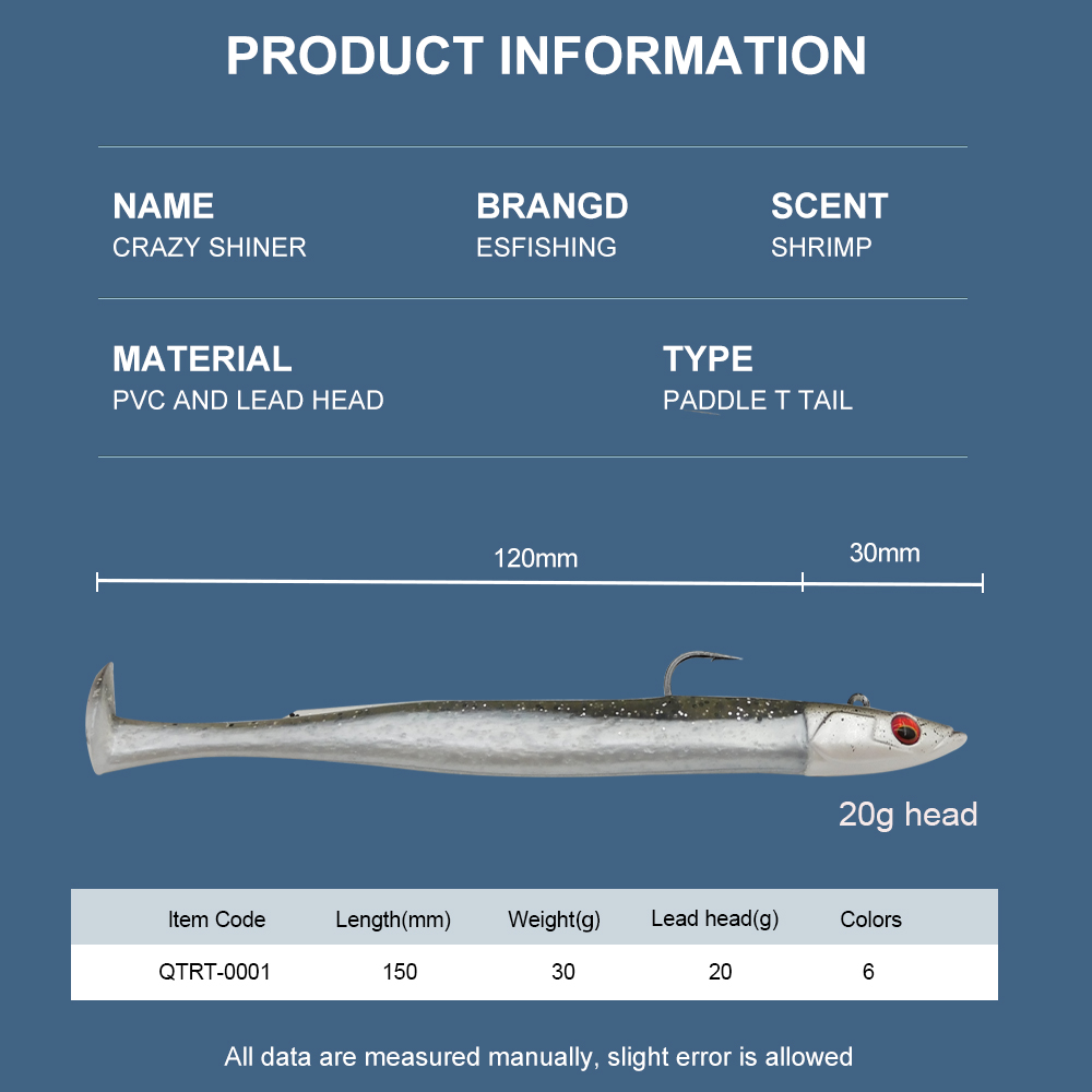 ESFISHING Soft Fishing Lure Le - Fishing Lure Swimbait recension och pris