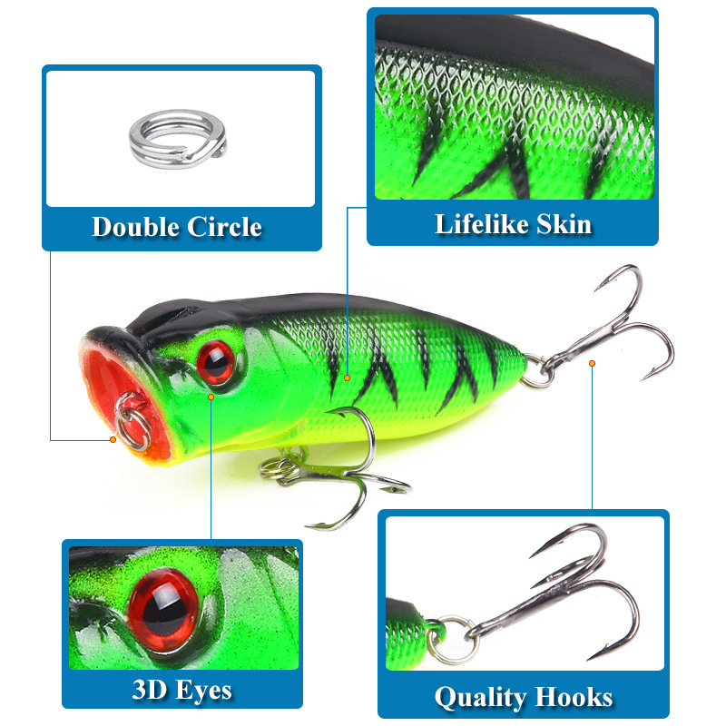 6pcs 6colors（opp bag）/5pcs 5co - Fishing Lure Topwater recension och pris