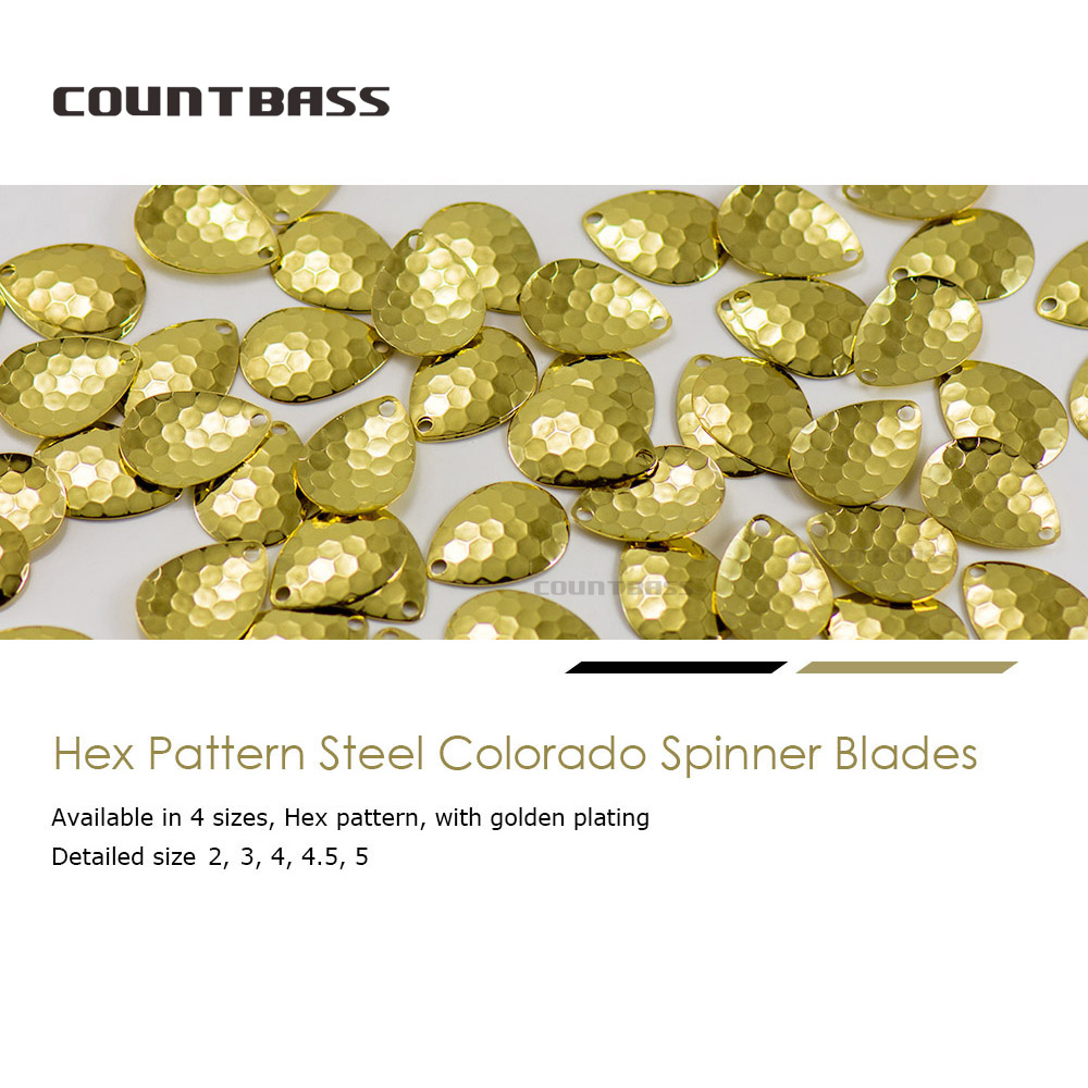 Countbass 50pcs Size 2-5 Gold  - Fishing Lure Spinner recension och pris