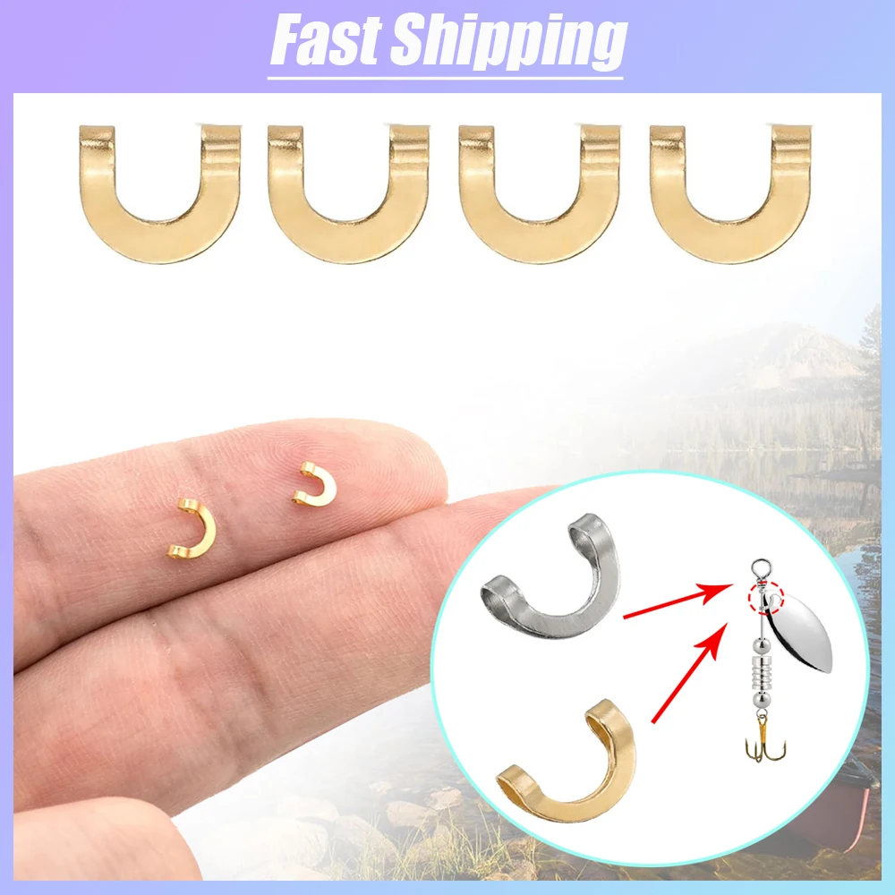 100pcs Fishing U Shaped Fixed  - Fishing Lure Spinner recension och pris