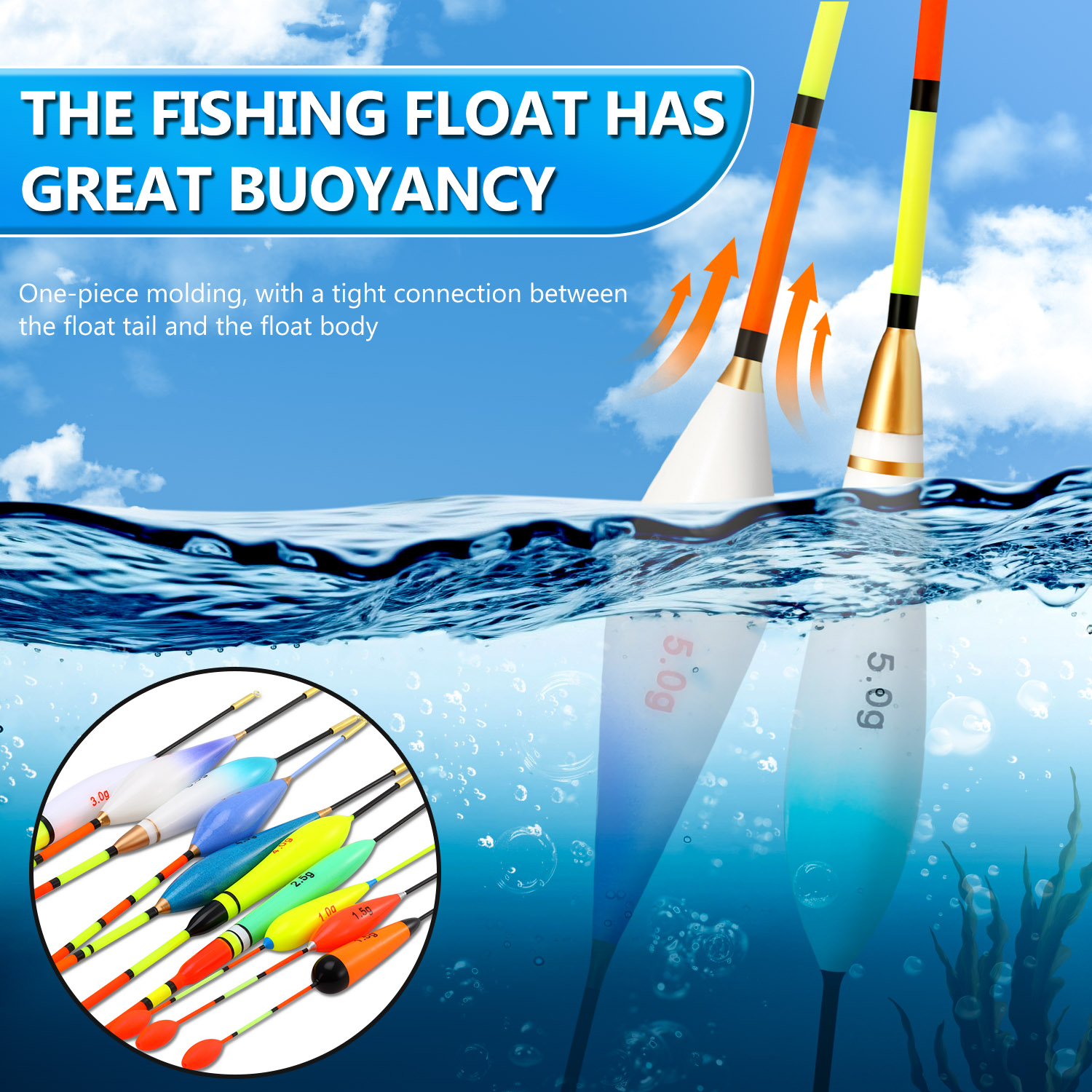 EVA Fishing Float Set 10pc 1.5 - Fishing Lure Topwater recension och pris